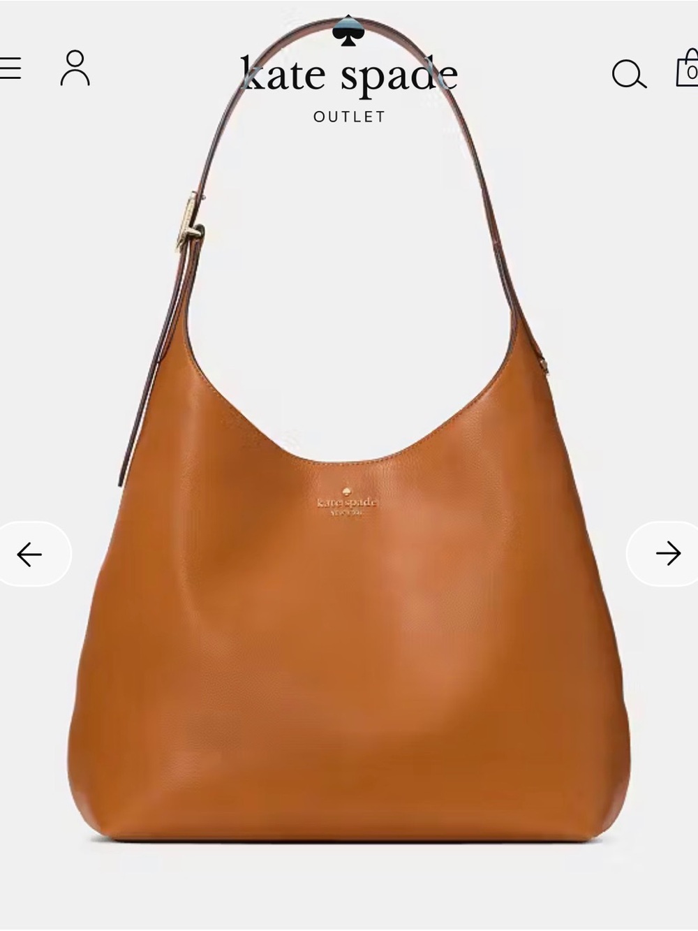 Kate Spade Large 454 Foot Orange Leather Hobo Bag - Sleek Everyday Carry